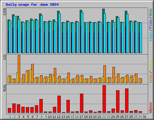 Daily usage for June 2024