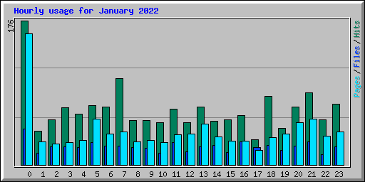 Hourly usage for January 2022