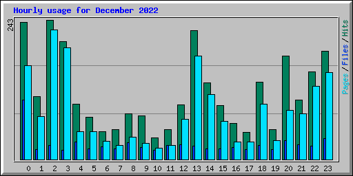 Hourly usage for December 2022