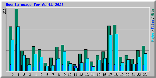 Hourly usage for April 2023