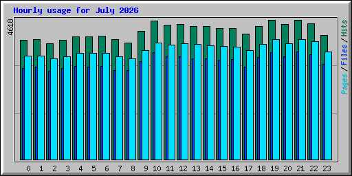 Hourly usage for July 2026