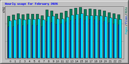 Hourly usage for February 2026