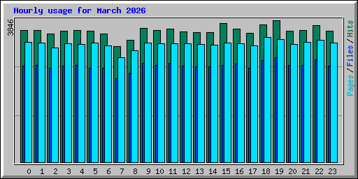Hourly usage for March 2026